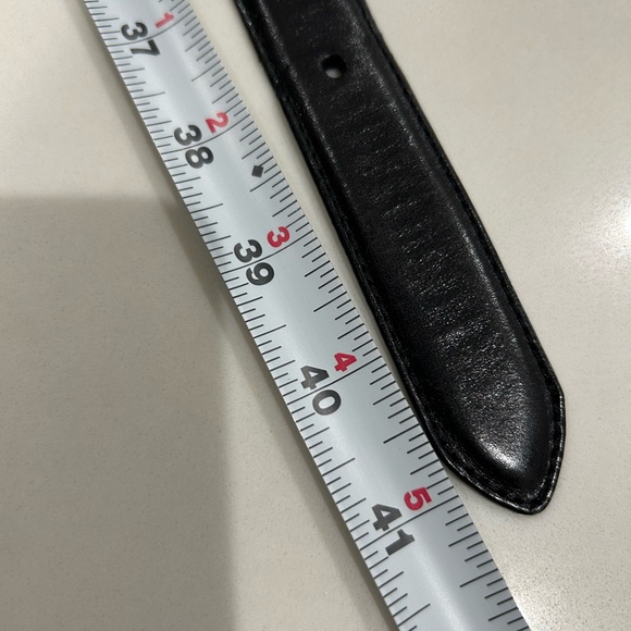 Women’s Fossil Black Leather Belt with Silver and Gold Buckle size Large L - Picture 9 of 12